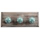 Sea Green White Dot Wooden Hooks